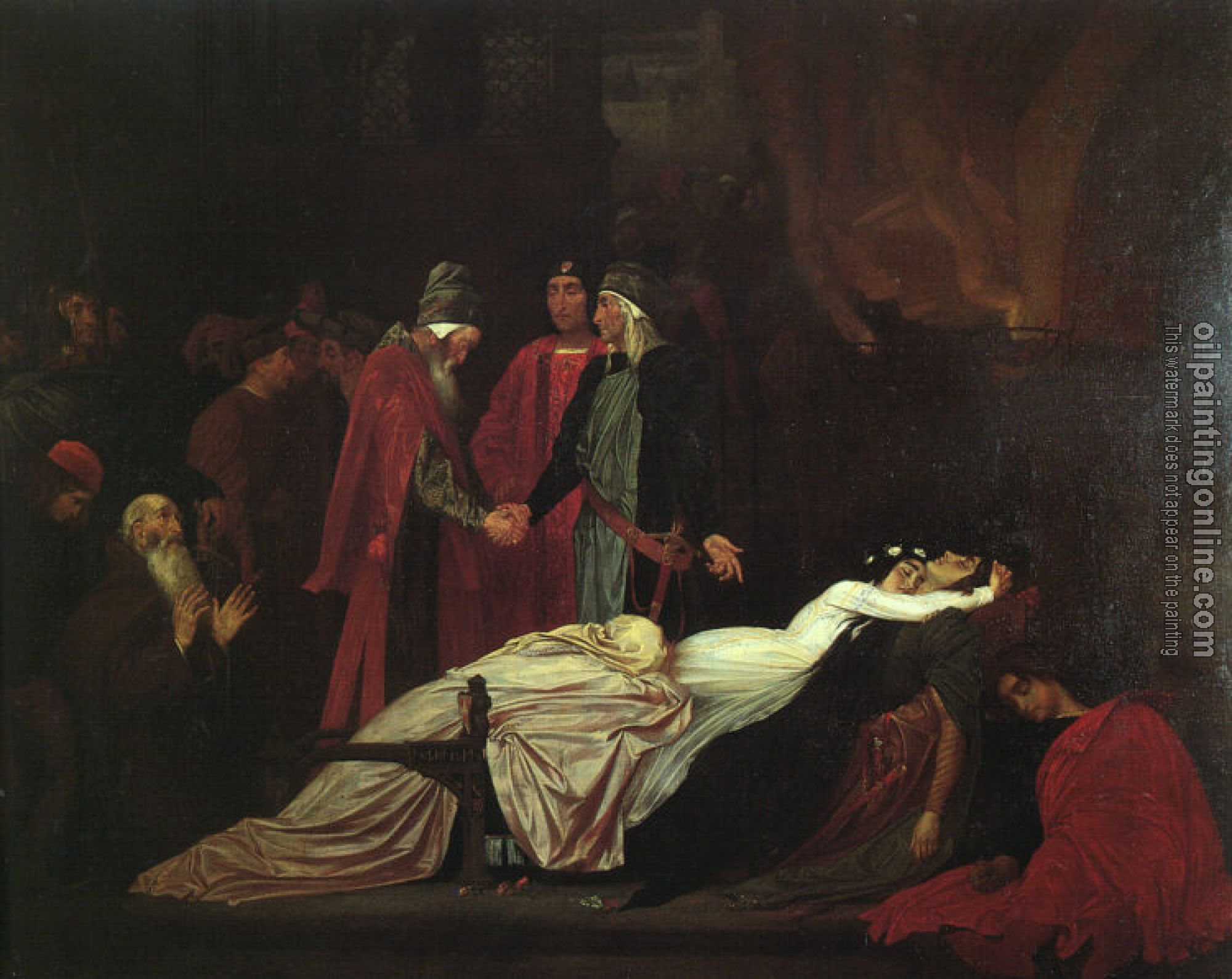 Leighton, Lord Frederick - The Reconciliation of the Montagues and Capulets over the De